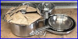 Merten & Storck Tri-Ply Stainless Steel 8 Piece Cookware Pots & Pans Set, Profess