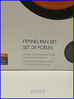 NEW Le Creuset Toughened Non-Stick Shallow & Deep Pan Set 2 Piece 24cm/28cm