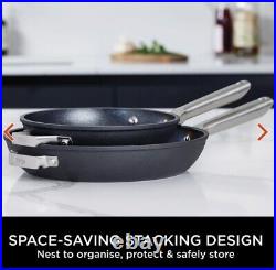 Ninja Foodi ZEROSTICK Stackable Cookware Set Of 2 Stackable Frying Pans 20&26CM