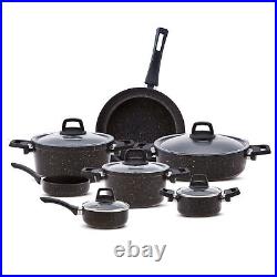 Non-Stick Cookware Set, Karaca Biogranite, 12 Piece, Black Gold