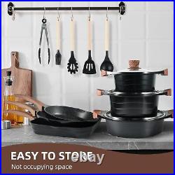 Non Stick Pots and Pans Set, Induction Hob Pan 14 Variety Pack