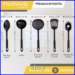 Nuovva Non Stick Pots and Pans Set Marble, 15 Piece Included Utensils Set