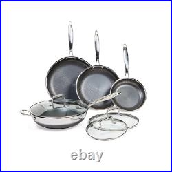 PRO STEEL Fusion 7 Piece Cookware Set. Frying pans, Wok. Oven Safe