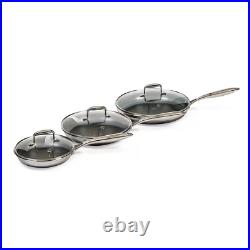 PRO STEEL Fusion 7 Piece Cookware Set. Frying pans, Wok. Oven Safe