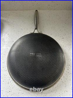 PRO STEEL Fusion 7 Piece Cookware Set. Frying pans, Wok. Oven Safe