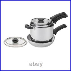 Prestige Kitchen Hacks Pots & Pans Set Stainless Steel 5 Piece Sturdy Cookware