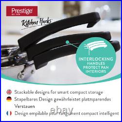 Prestige Kitchen Hacks Pots & Pans Set Stainless Steel 5 Piece Sturdy Cookware