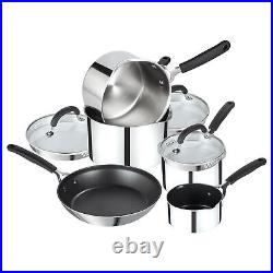 Prestige Made to Last Cookware Set, Stainless Steel, Straining Lids, Induction