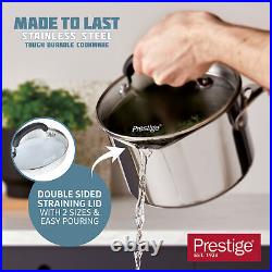 Prestige Made to Last Cookware Set, Stainless Steel, Straining Lids, Induction