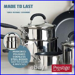 Prestige Made to Last Cookware Set with Soft Grip Silicone Handles Pack of 5