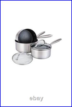 Prestige Scratch Guard Saucepan Set Stainless Steel Non Stick Induction Cookware