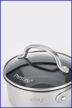 Prestige Scratch Guard Saucepan Set Stainless Steel Non Stick Induction Cookware