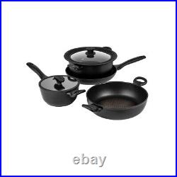 Prestige Stackable Pots and Pans Set, Non Stick Induction Dishwasher Safe, 4 Pce