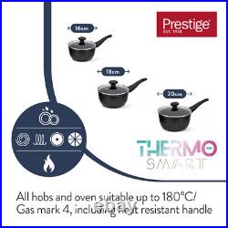 Prestige Thermo Smart Saucepan Set Non Stick Induction Hob Pans Pack of 3