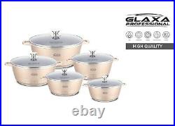 Professional Non stick Die-Cast Cookware Set, Champagne induction