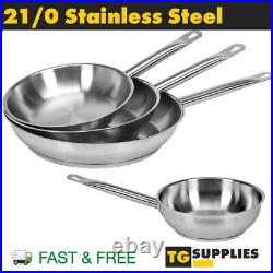 Professional Stainless Steel 21/0 Frying Pan Gravy Pot Saucepan Cookware Set