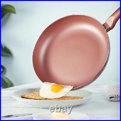 Rose Gold Pots & Pans Set 8pc Non-Stick Induction Hob Frying & Saucepan Cookware