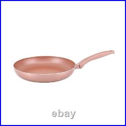 Rose Gold Pots & Pans Set 8pc Non-Stick Induction Hob Frying & Saucepan Cookware