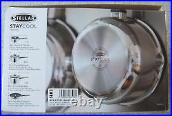 STELLAR SLB2, Stay Cool 4 Piece Draining Saucepan Set, Non-Stick, All Hobs + Box