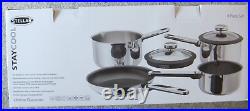 STELLAR SLB2, Stay Cool 4 Piece Draining Saucepan Set, Non-Stick, All Hobs + Box