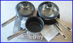 STELLAR SLB2, Stay Cool 4 Piece Draining Saucepan Set, Non-Stick, All Hobs + Box