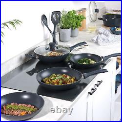 Salter 5 Piece Pan Set Non-Stick Cookware Frying Pans Stockpot Wok Induction