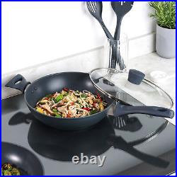 Salter 5 Piece Pan Set Non-Stick Cookware Frying Pans Stockpot Wok Induction