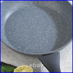 Salter 8 Piece Pan Set Saucepans Frying Wok Griddle Non-Stick Induction Grey