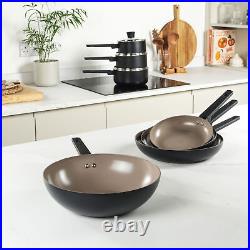 Salter Frying Pan and Saucepan Set 6 Piece Ceramic Non-Stick Recycled Aluminium