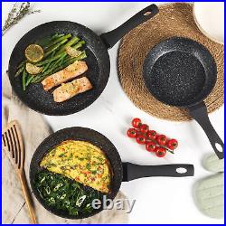 Salter Pan Set 8-Piece Non-Stick Cooking Pans Induction Megastone Silver/Black