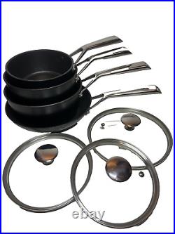 SaucePan Set Non Stick Lakeland With Glass Lids RRP £140