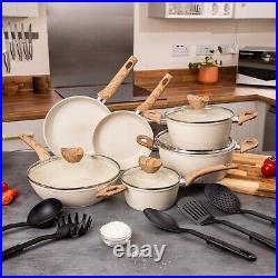 Set of Pan and Pots 15Pcs, non-stick, Induction-compatible and Durable Nuovva