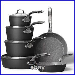 Starfrit The Rock Cookware Set of 10 Sauce Frying Pan Pot Ceramic Non-Stick