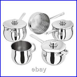 Stellar 1000 5 Piece Deep Saucepan Set S1F3 Stellar lifetime pan guarantee