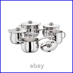 Stellar 1000 5 Piece Deep Saucepan Set S1F4B Induction Ready Lifetime Guarantee