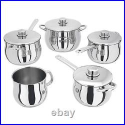 Stellar 1000 5 Piece Deep Saucepan Set S1F4B Induction Ready Lifetime Guarantee