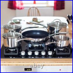 Stellar 7000 S7C1D 5-Piece Set Induction Saucepans Frying Pan Lifetime Guarantee