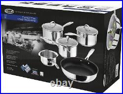 Stellar 7000 S7C1D 5-Piece Set of Stainless Steel Pans