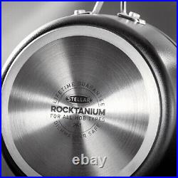 Stellar Rocktanium SPC1 5 Piece Set of Non-Stick Pans, Induction Dishwasher Safe