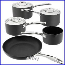 Stellar S6C1 Hard Anodised 5 Piece Saucepan Set, Non-Stick Brand new