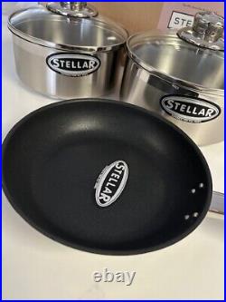 Stellar Saucepan Set 4 Piece For all Hobs 16,18 & 20cm Saucepan &20cm Frying Pan