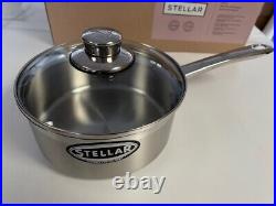 Stellar Saucepan Set 4 Piece For all Hobs 16,18 & 20cm Saucepan &20cm Frying Pan