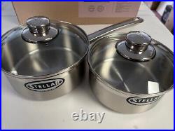 Stellar Saucepan Set 4 Piece For all Hobs 16,18 & 20cm Saucepan &20cm Frying Pan