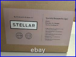 Stellar Saucepan Set 4 Piece For all Hobs 16,18 & 20cm Saucepan &20cm Frying Pan