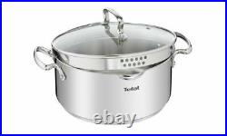 Tefal Cookware Set Duetto+ 10 Pcs Saucepan Stewpots Stockpot Glass Lids Pots LID