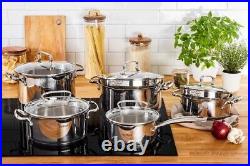 Tefal Cookware Set Duetto+ 10 Pcs Saucepan Stewpots Stockpot Glass Lids Pots LID