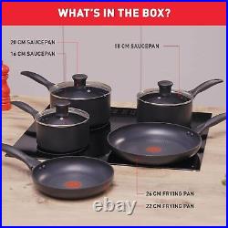 Tefal Induction Non-Stick Cookware Set, 5 Pcs Black (G155S544)