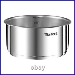 Tefal Ingenio Emotion 22 Piece Stainless Steel Pan Set Induction - GLASS LIDS