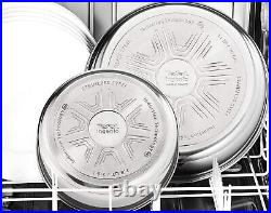 Tefal Ingenio Emotion 22 Piece Stainless Steel Pan Set Induction - GLASS LIDS
