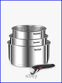 Tefal Ingenio Emotion Stainless Steel Saucepans & Handle Set 4 Piece A